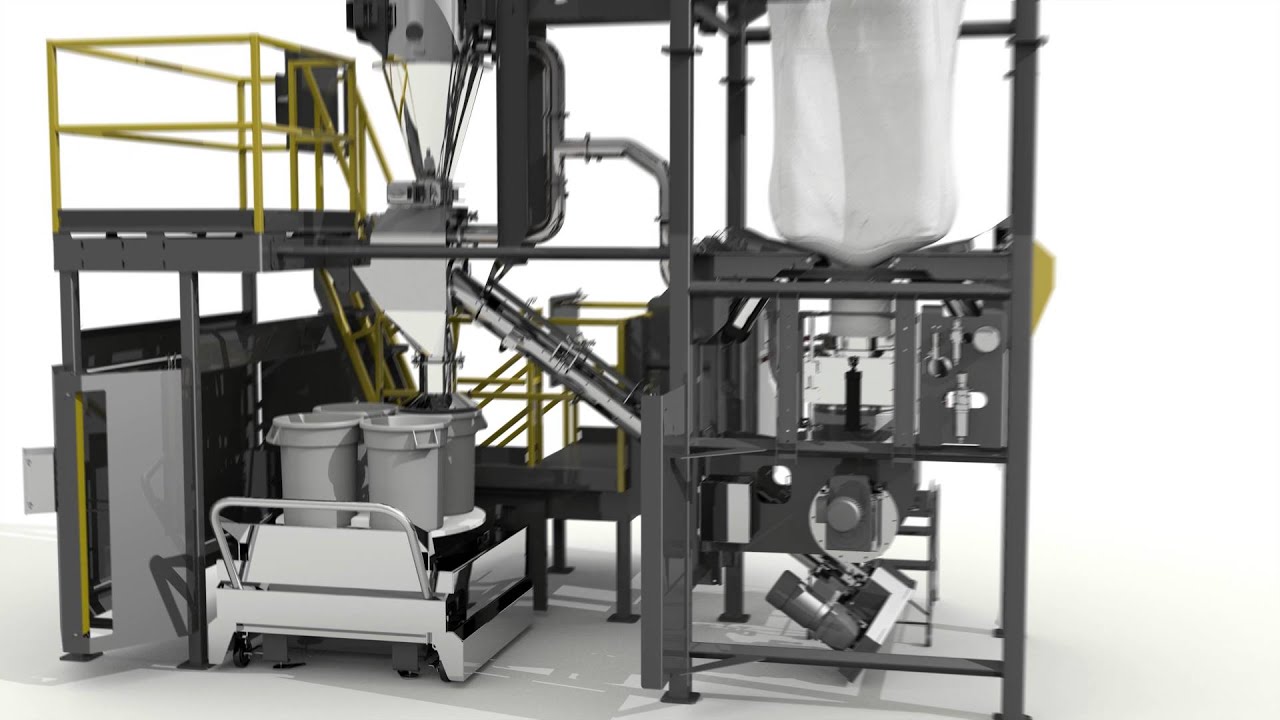 Bulk Bag Unloader and Bulk Container Filler are Integrated to Aid Downstream Material Introduction