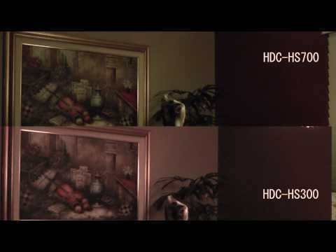 Panasonic HDC-HS700 vs HDC-HS300 low-light quick test