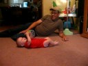 Isaac learining to crawl 6-07-07
