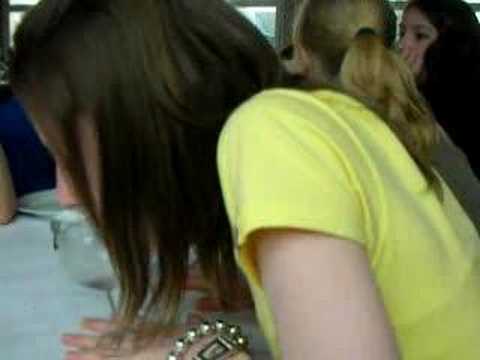 Hannah Putting Glasses On Her Hands