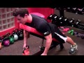 Shoulder Retraction into Row w/ KettleBell - While holding a KettleBell in each hand, first retract the shoulder blades then perform a row. Perform 12 reps and complete 3 sets with 60sec rest in between sets. Keep a neutral spine and focus on a nice, controlled retraction and row.
