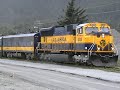 The Coastal Classic Departs Seward, Alaska enroute to Anchorage.Today, the lashup consists of SD70MAC 4318 and E9B P-30. As always, Enjoy! Taken in June, 2006.