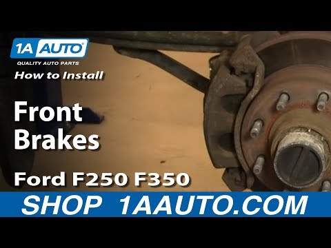 How to Install Replace Front Brakes Ford F250 F350 Super Duty 00-04 1AAuto.com
