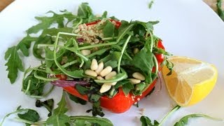 Salade van geroosterde groenten en quinoa