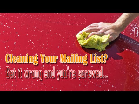 Watch 'Cleaning a mailing list - Get it wrong and you're screwed... [3 min Video]'