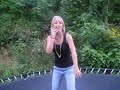 jumping on the trampoline at erins house..