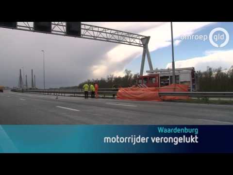 Motorrijder verongelukt op A2 Waardenburg