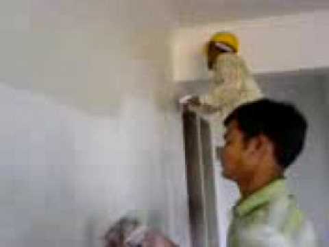 how to apply putty on wall