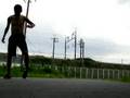 Footbag freestyle dropped 6 times