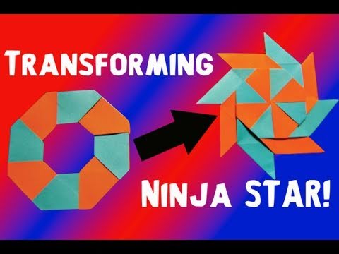 ninja stars - I explain in this tutorial how to create the Transforming, a.k.a. 8-pointed Paper Ninja Star or Shuriken. It is a type of Modular Origami Model in which we w...