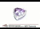 Platinum Trillion Shape Vivid Pink Topaz Pendant