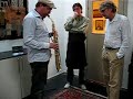 benjamin koppel is testing custombuild jessen' g-mezzosopran. peter jessen and anders koppel is listening.