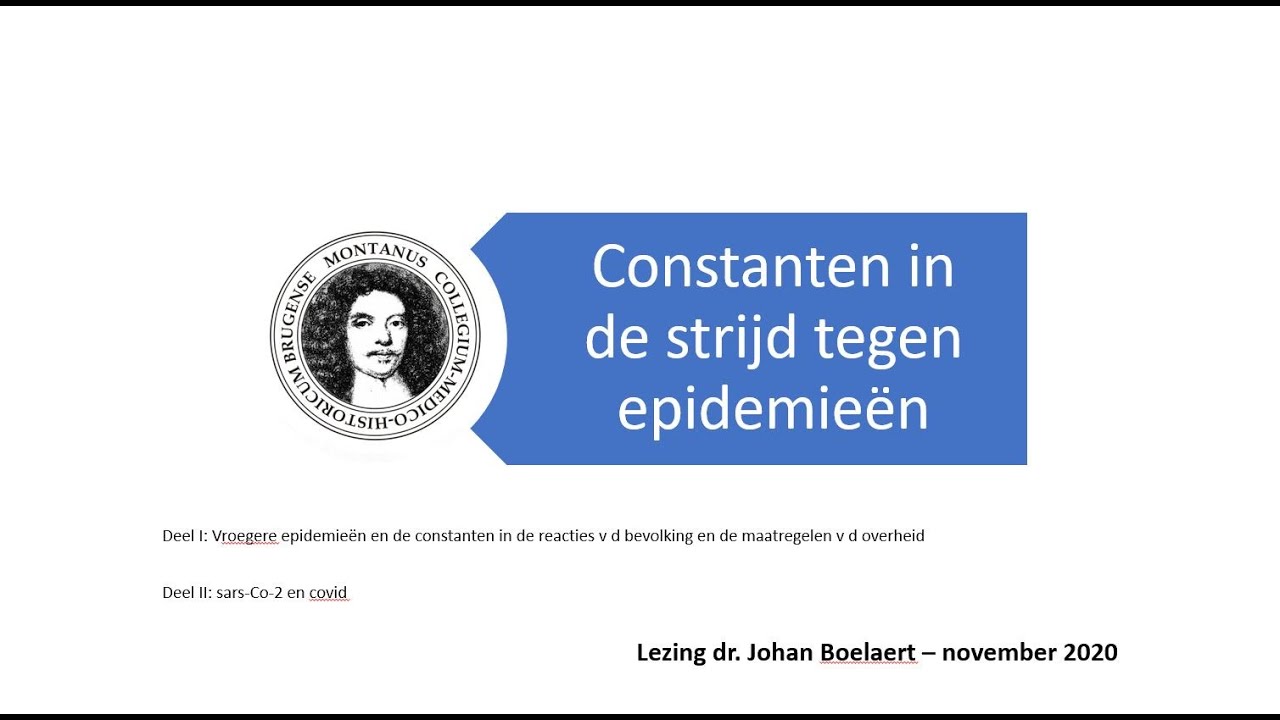 Constanten in de strijd tegen epidemieën