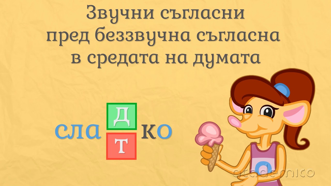 Правопис и изговор на съгласни - Български език и литература 2 клас | academico