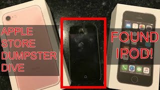 (CRAZY) DUMPSTER DIVING AT APPLE STORE! FOUND IPOD!!