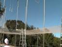 Getting ready for Lara's 1st trapeze experience.