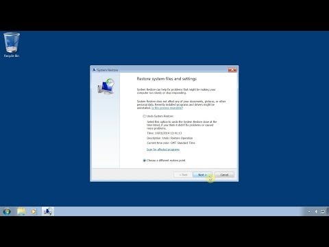 how to perform system restore windows 7