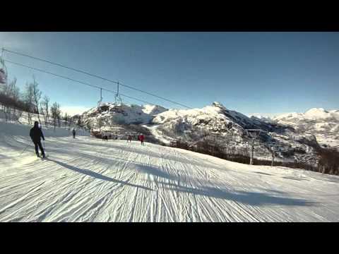 Видео катания на лыжах на горнолыжном курорте Хемседал