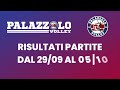 risultati partite dal 29-09 al 05-10-2025
