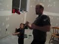 Levi and son doing P90X Kenpo Karate