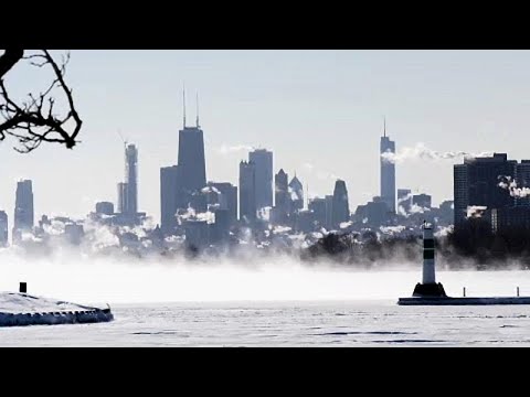 Extreme Kältewelle bis minus 40 Grad Celsius erfass ...