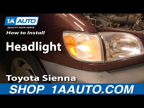 How To Install Replace Headlight Toyota Sienna 98-03 1AAuto.com