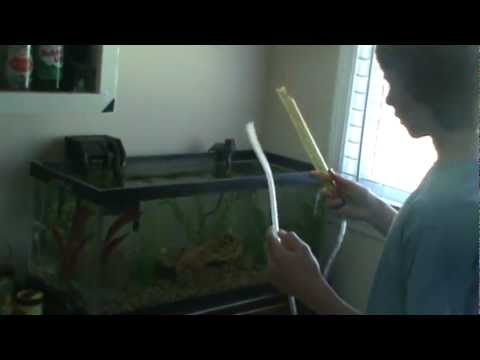 how to drain fish tank