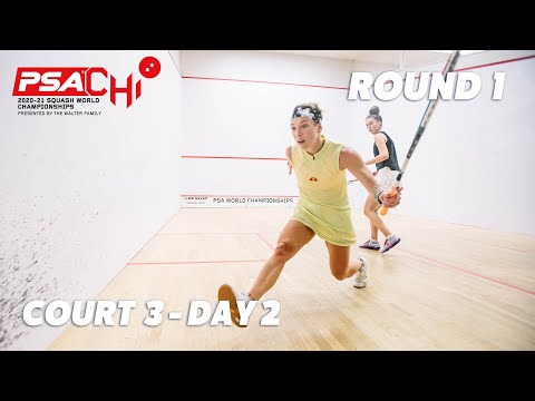 Live Squash - PSA World Championships 20/21 - Rd 1 - Court 3 - Day 2