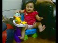 Baby Thalia learning abcd with her educational chair