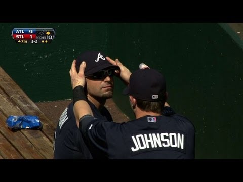 Video: Braves pull bubble gum prank on C. Johnson