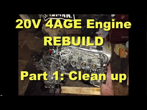 4age 20v - Part 1 of the video series on how to rebuild a Toyota 4AGE 20V silvertop engine. The first step after removing the engine from the car is to remove all the a...