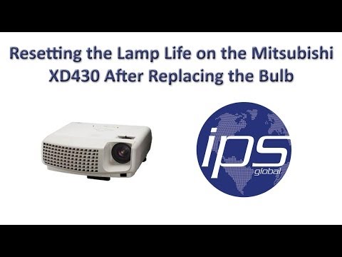 Mitsubishi XD430 – Resetting the Lamp Life After Replacing the Bulb