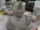 terry works on her clay project