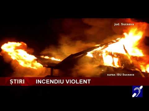 Incendiu violent în județul Suceava