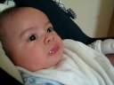 3 month old ethan - blowing bubbles