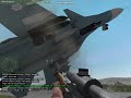 Su 34 flying, doing stunts and getting stuck in a wall