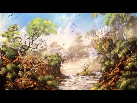 Spray - spray paint art by Robert Stevens spray painting nature mountains and river... sorry about the camera angle half way through i didnt know the camera moved bu...