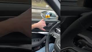 Opening drivers‘s door at 130 km/h at the Audi S