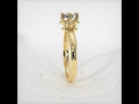 Золота каблучка з діамантами Артикул: Ю32254