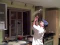 Tossing dough Tossing dough