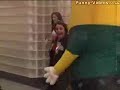 funny banana man scaring people