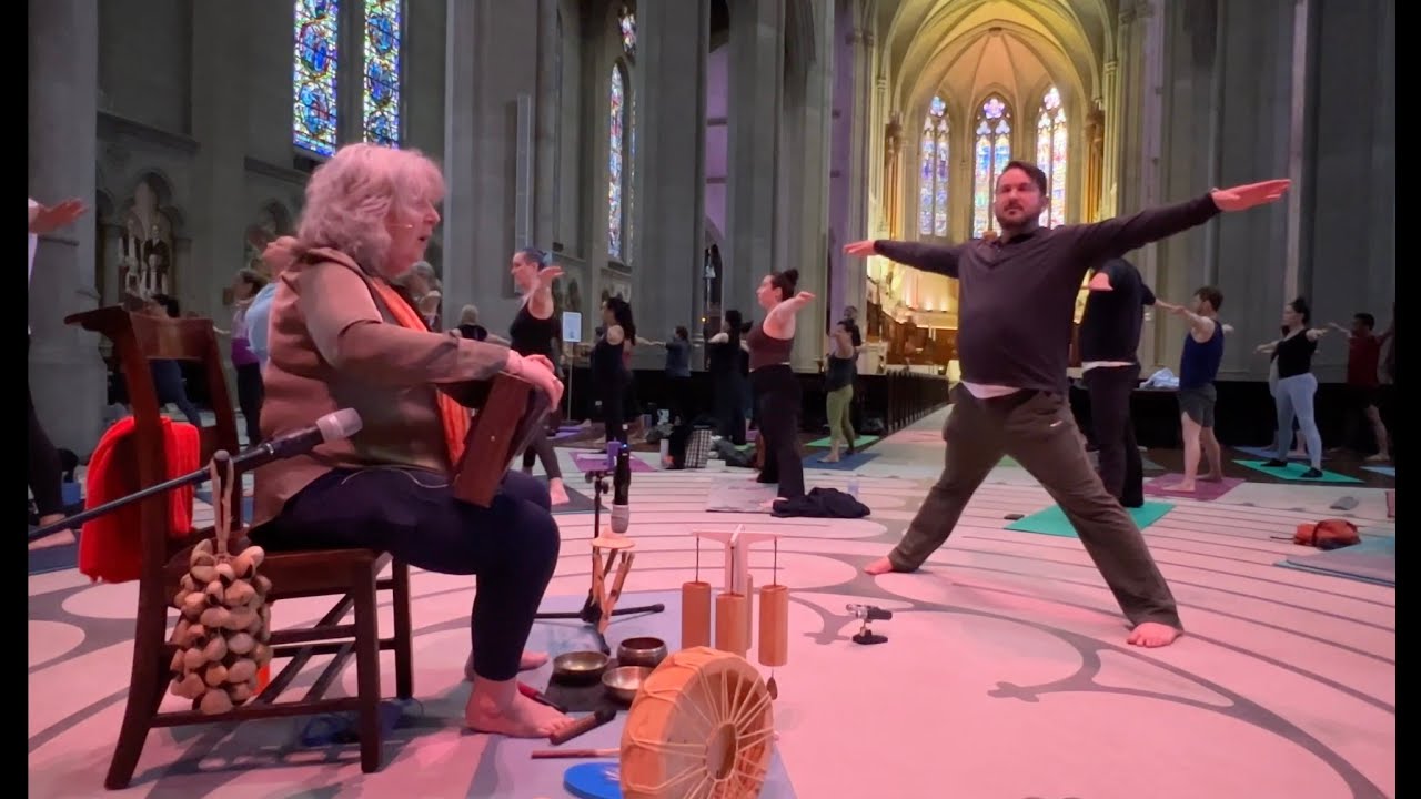 Yoga on the Labyrinth, Grace Cathedral, SF. 16 May 2023