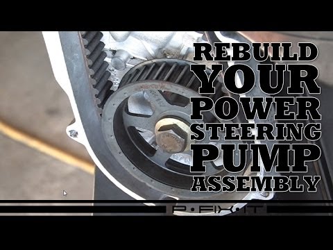 How to assemble & install the Power Steering Pump assembly on a Porsche 964