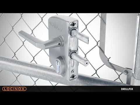 Drill-Fix Drilling Jig for Chain Link Gates - Locinox Installation Video