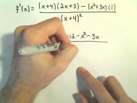 how to use the quotient rule