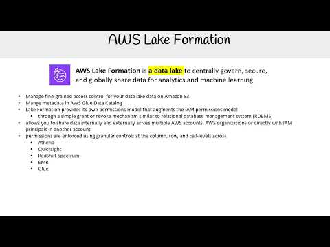 Introduction to AWS Lake Formation: Building Secure Data Lakes - AWS AI Practitioner AIF-C01