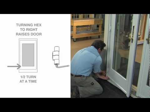 how to adjust french doors