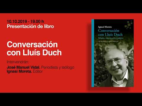 Presentación de 'Conversación con Lluís Duch', de Ignasi Moreta, con José Manuel Vidal, en Madrid