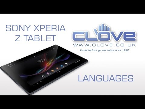 Sony Xperia Z 4G Tablet Languages