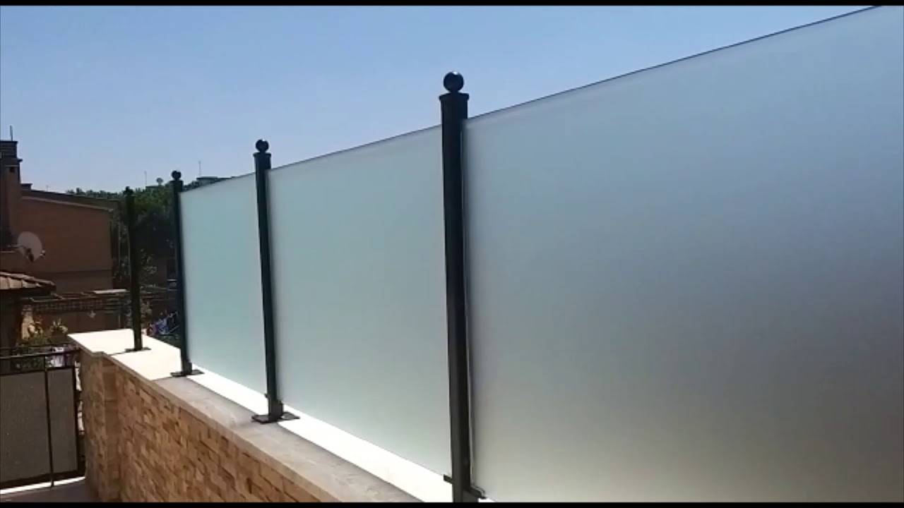 Parapetto vetro satinato mpglass